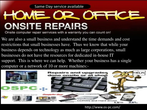 Onsite Professional Computer Repair Service