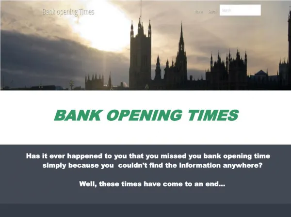 Bank Opening Times