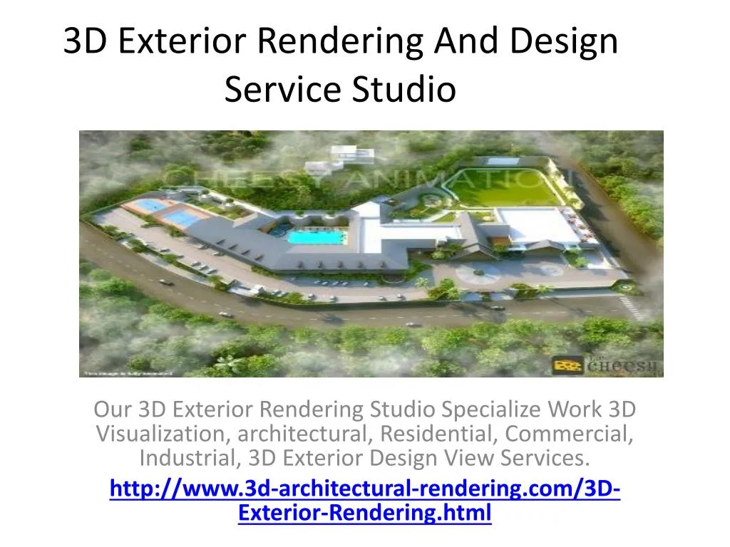 3d exterior rendering and design service studio
