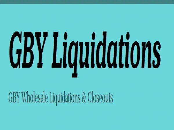 Gby Liquidations