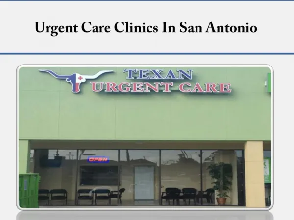 Urgent Care Clinics In San Antonio