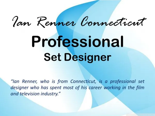 Ian Renner Connecticut - Professional_Set Designer