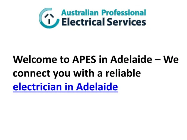Electrical Contractors Adelaide
