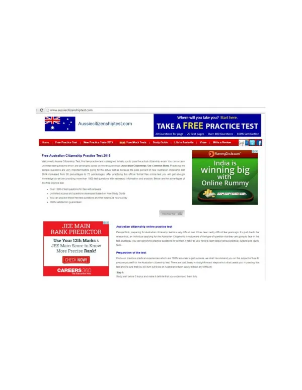 Australian citizenship test | aussiecitizenshiptest.com