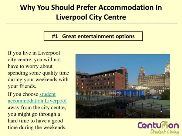 Why you should prefer accommodation in Liverpool city centre