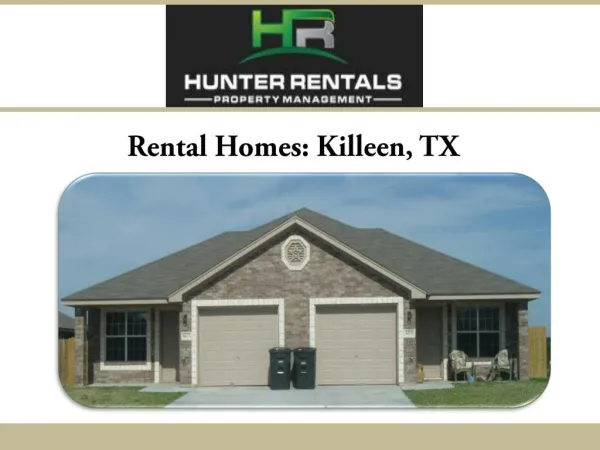 Rental Homes: Killeen, TX
