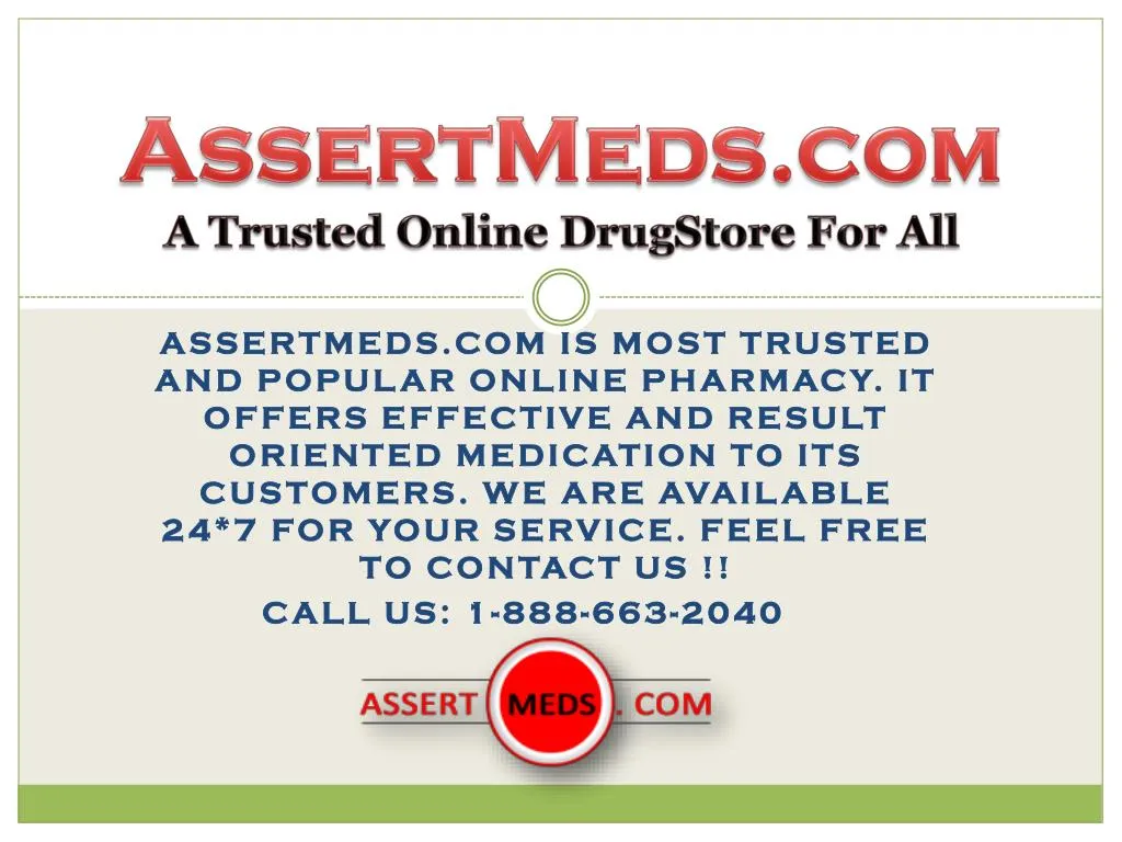 assertmeds com a trusted online drugstore for all