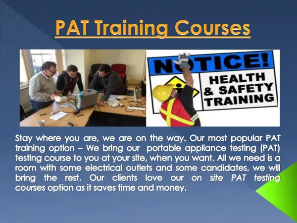 1 Day PAT Testing Courses