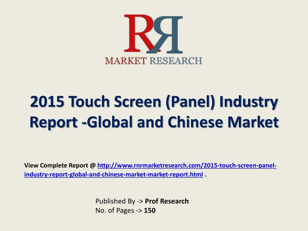 2015 touch screen panel industry report global and chinese market
