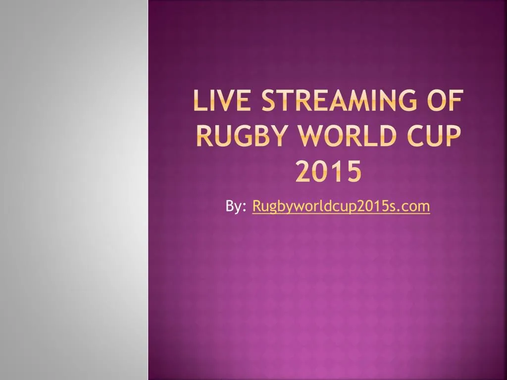 live streaming of rugby world cup 2015