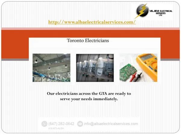 Toronto Electrician, Toronto Electricians | info@albaelectri