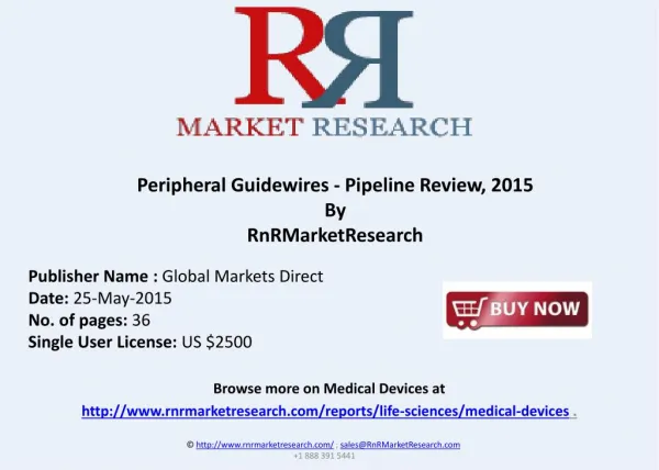 Peripheral Guidewires - Pipeline Review, 2015