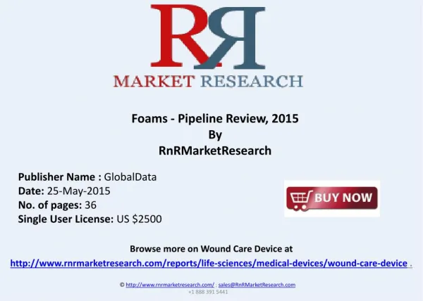 Foams (Wound Care Device) Pipeline Review, 2015