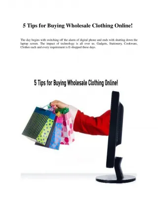 5 Tips for Buying Wholesale Clothing Online!