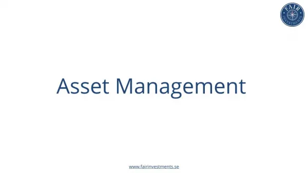 Start Financial Planning with Asset Management