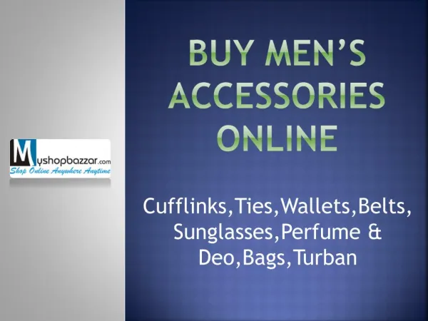 Buy Branded Men Accessories Online India