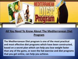 Mediterranean Diet Program - slide 1