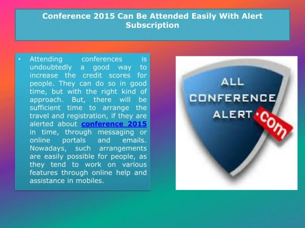 Conference Alerts