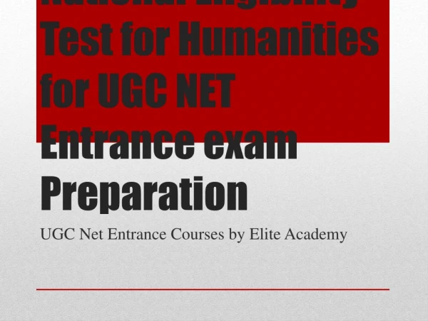 Join Coaching for National Eligibility Test for Humanities​