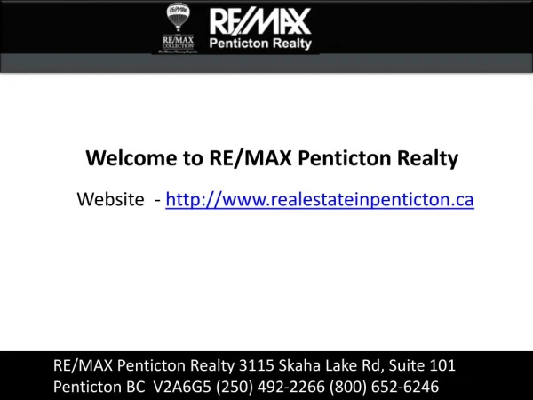 Real estate in Penticton bc