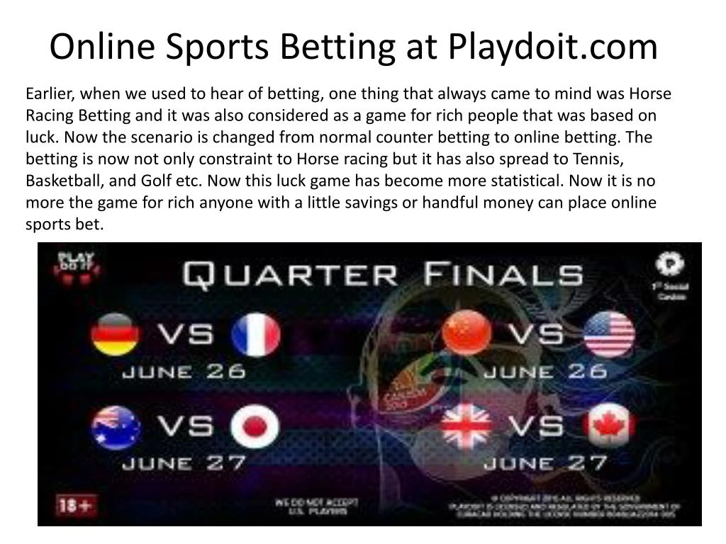 online sports betting at playdoit com