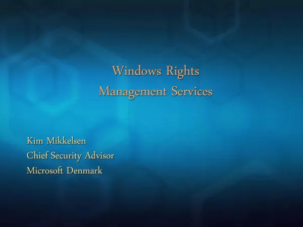 Windows Rights Management Services