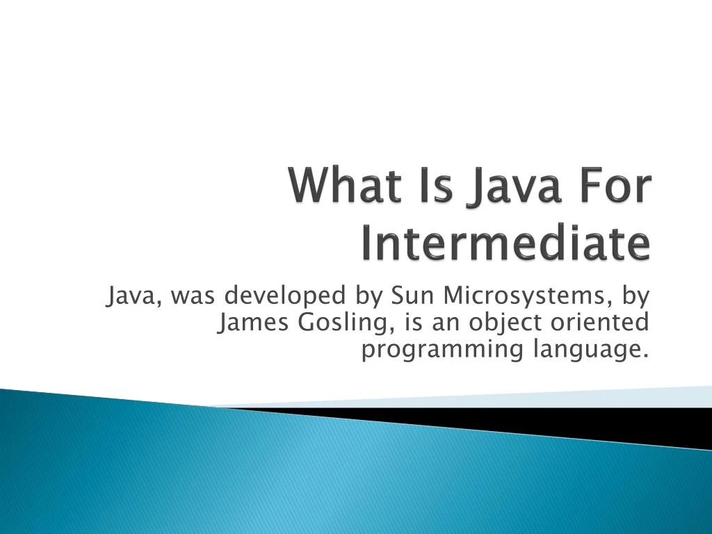 what is java for intermediate