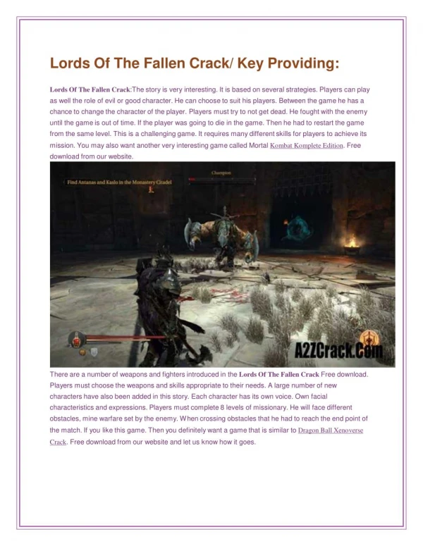 Lords Of The Fallen Crack