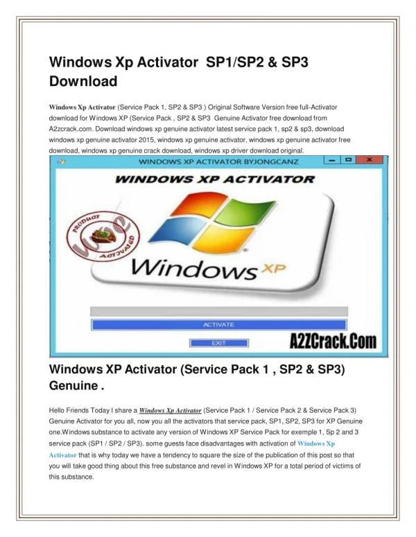 Windows Xp Activator