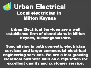 Looking for electricians in Milton Keynes and Buckinghamshir - slide 1