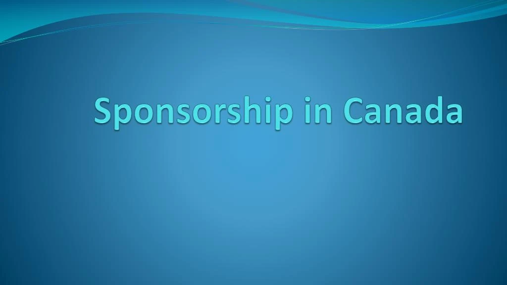 sponsorship in canada