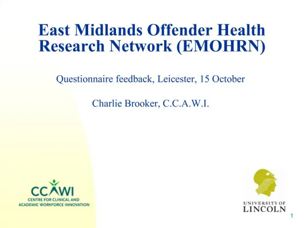 East Midlands Offender Health Research Network EMOHRN