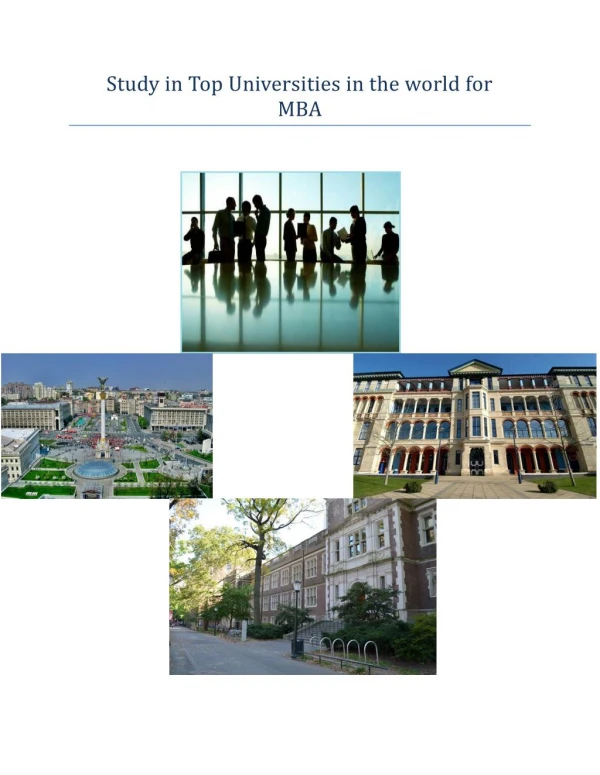 top universities in the world for mba