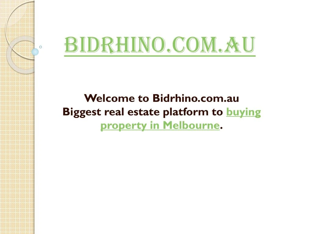 welcome to bidrhino com au biggest real estate platform to buying property in melbourne