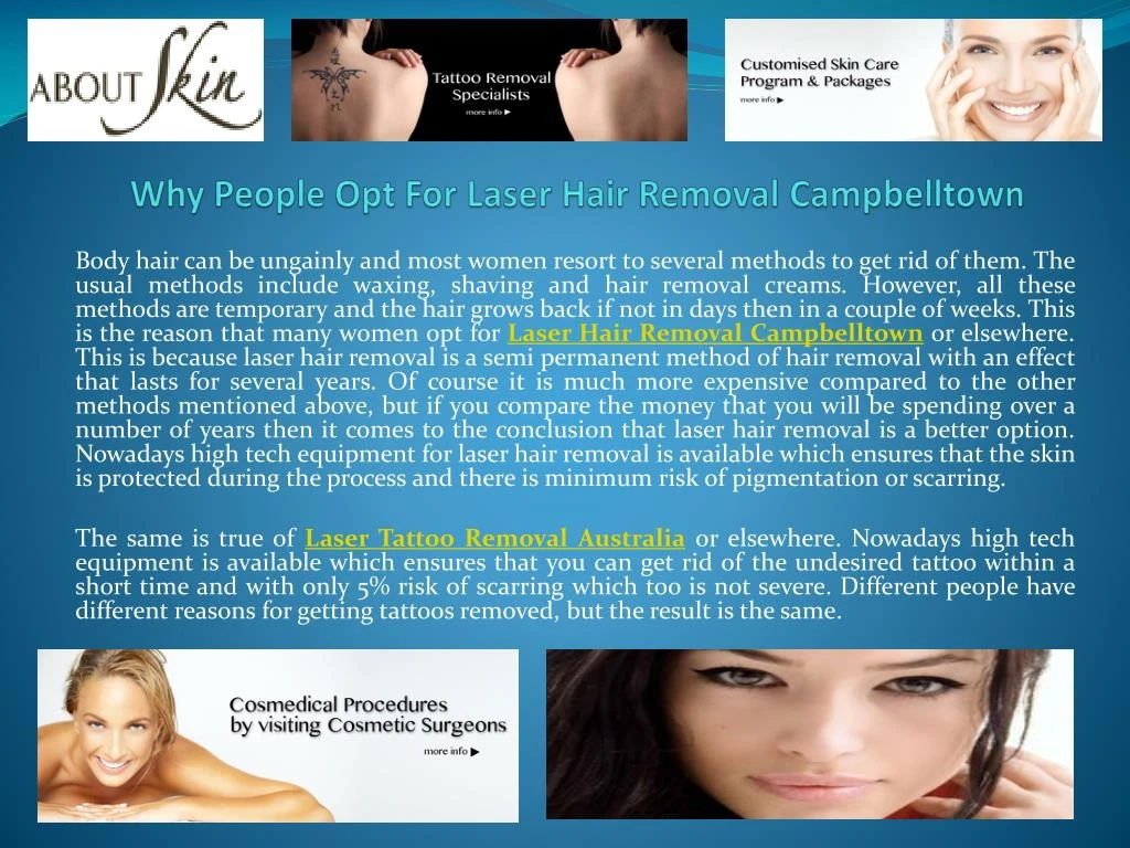 why people opt for laser hair removal campbelltown
