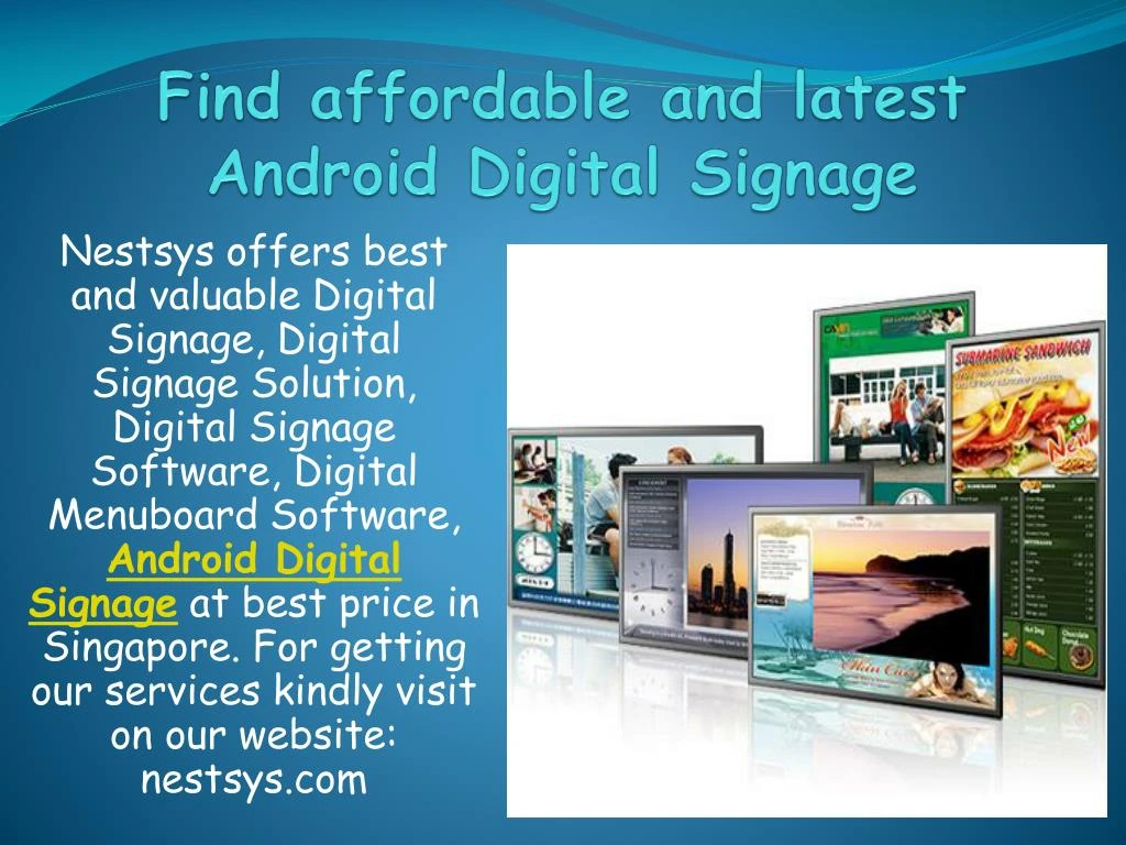find affordable and latest android digital signage