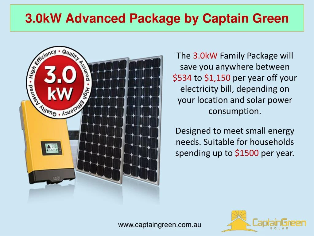 3 0kw advanced package by captain green