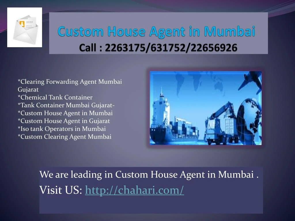custom house agent in mumbai call 2263175 631752 22656926