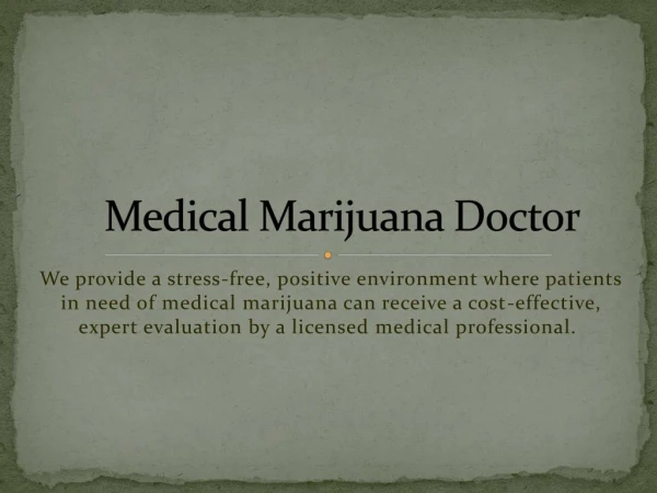 Medical Marijuana Doctor Beverly Hills