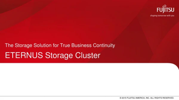 Fujitsu Storage Solution for Business Continuity