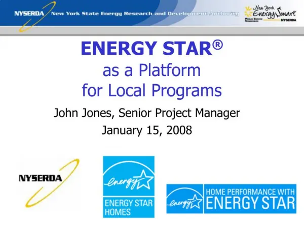 ENERGY STAR as a Platform for Local Programs