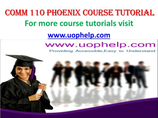 COMM 110 UOP Courses/Uophelp