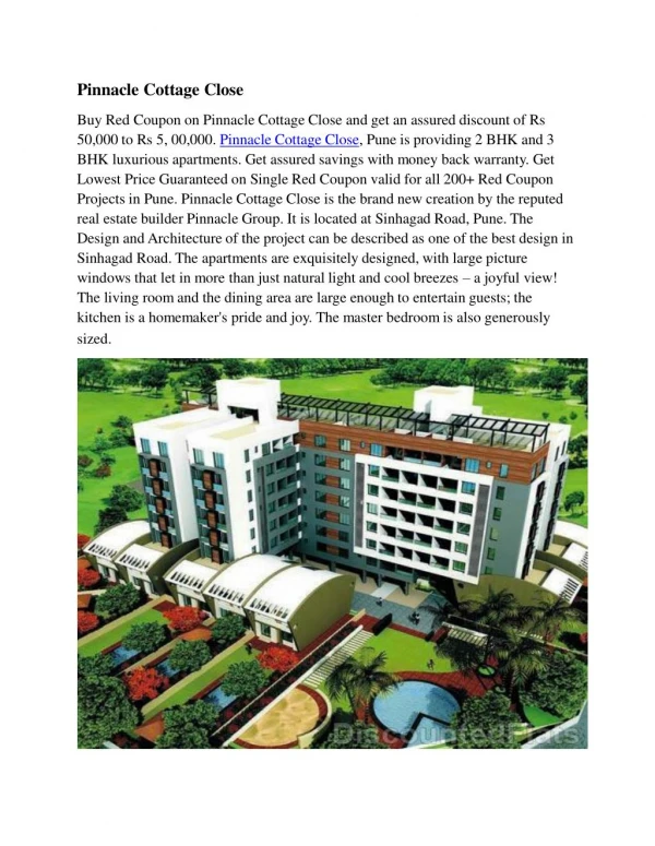 Pinnacle Group Launched Cottage Close at Singhad Road Pune