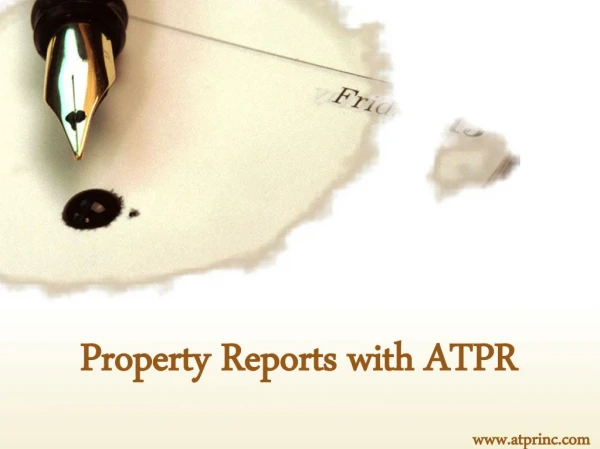 Property Reports Service with ATPR