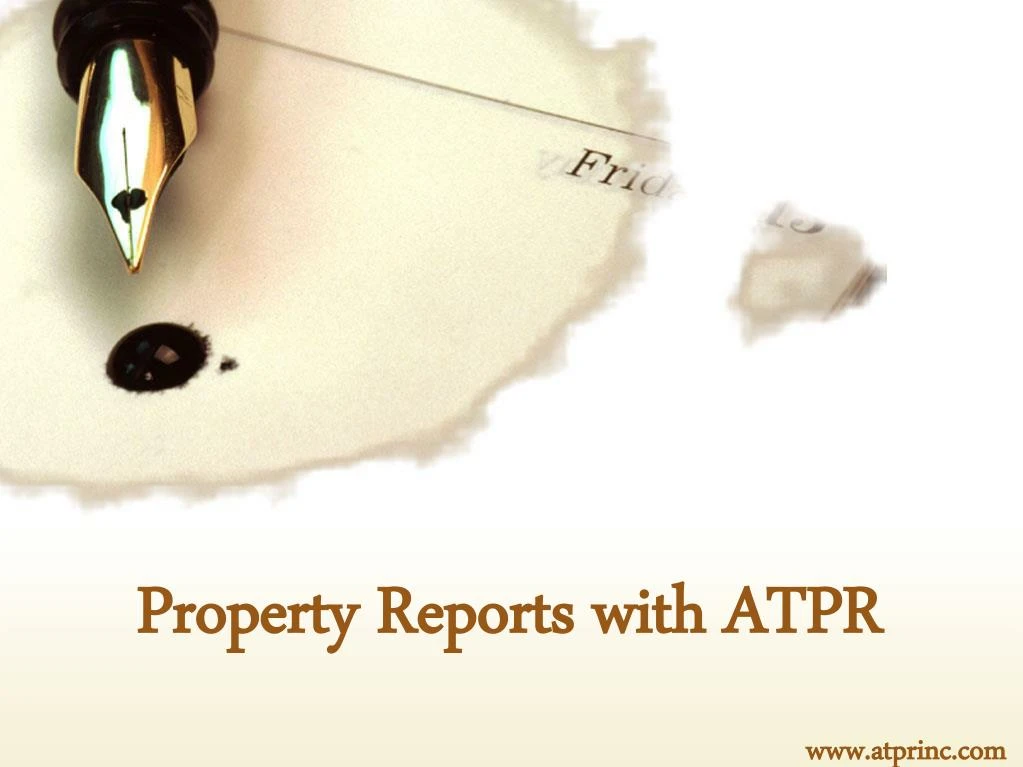 property reports with atpr