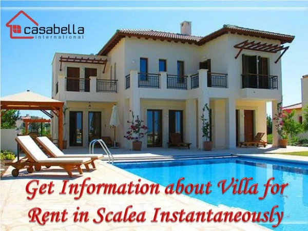 Get Information about Villa for Rent in Scalea