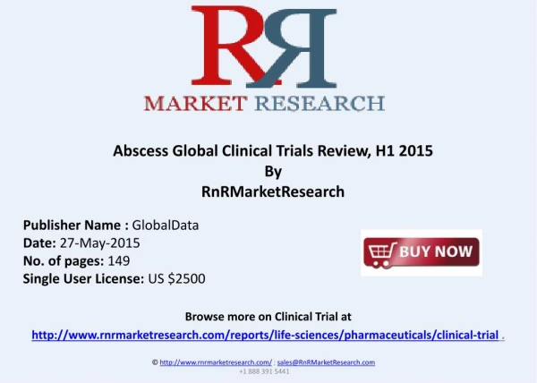 Abscess Global Clinical Trials Review, H1 2015