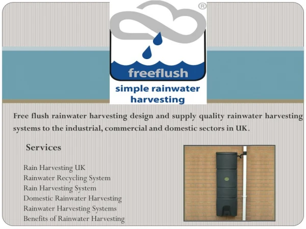 Buy domestic rainwater harvesting systems in UK