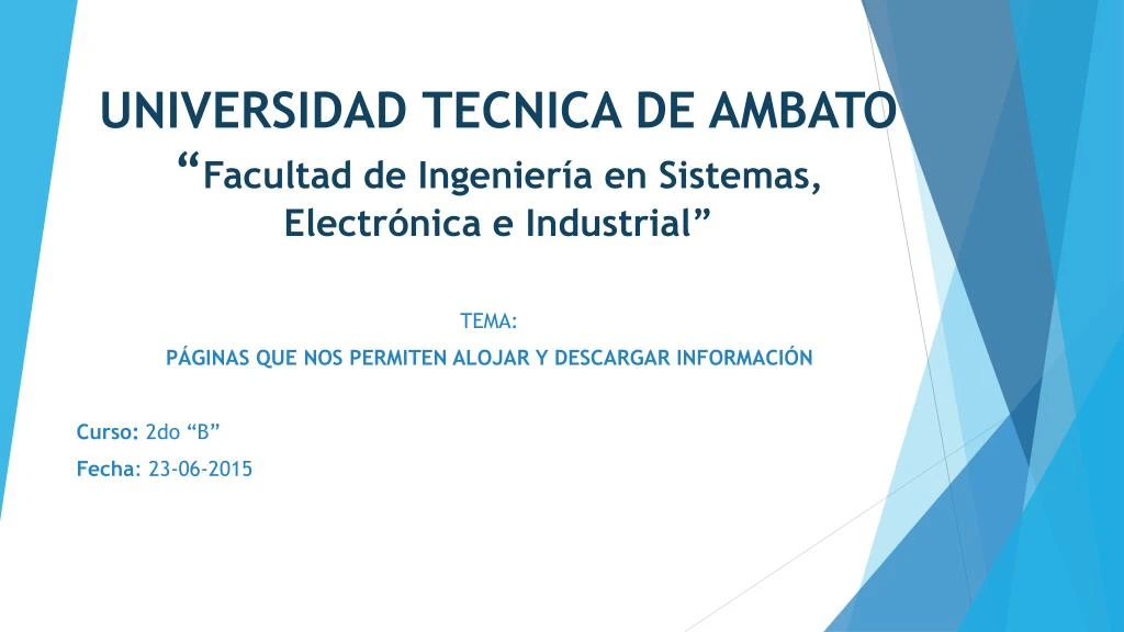 universidad tecnica de ambato facultad de ingenier a en sistemas electr nica e industrial