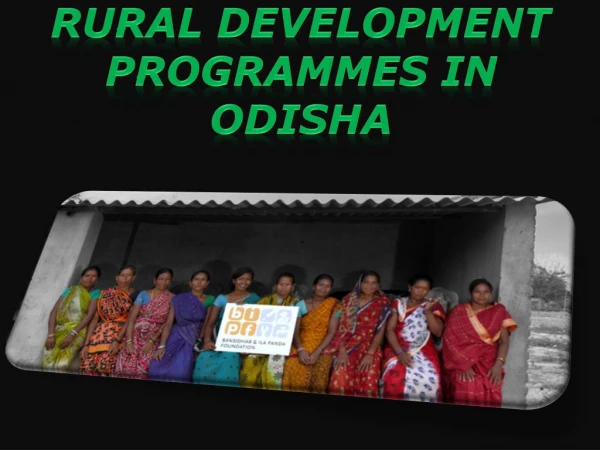 Rural Development Programmes in Odisha